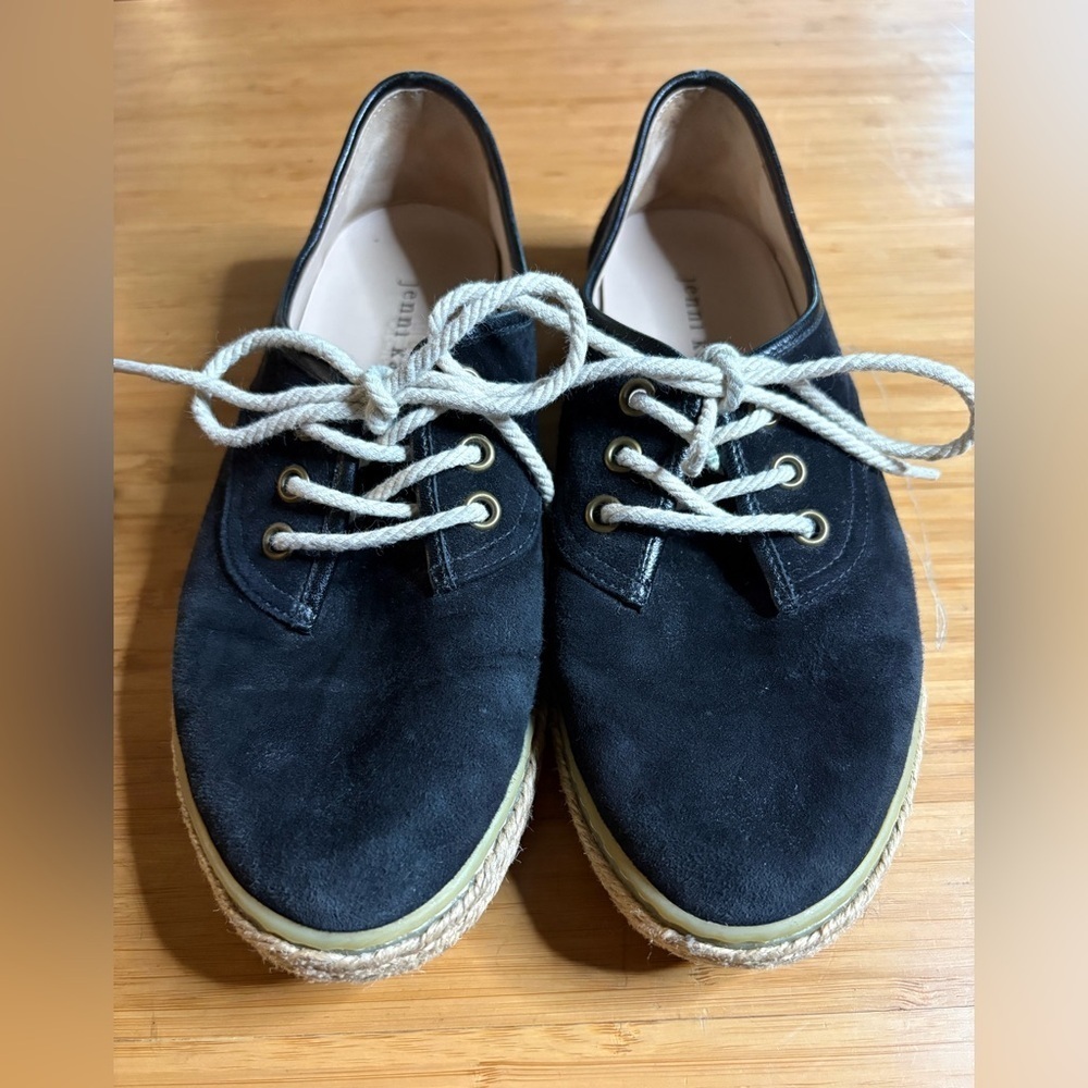 GUC Jenni Kayne Black Suede Lace Up Espadrilles. Size 37
